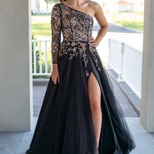 Jovani 66344 Black Couture Gown (Pageant / Prom / Formal)